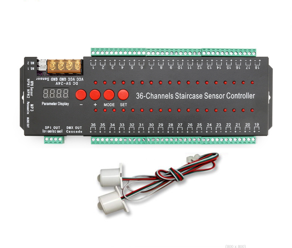 36 Stairs  Step Flow Sensor Control Dimmer Sensing Controller