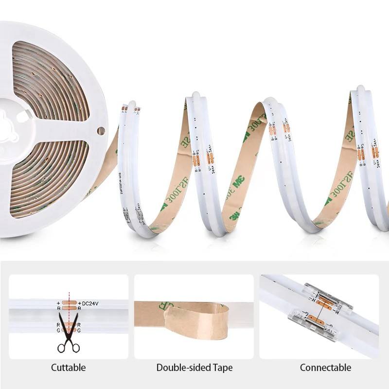 12mm Width RGB Color COB Strip Light