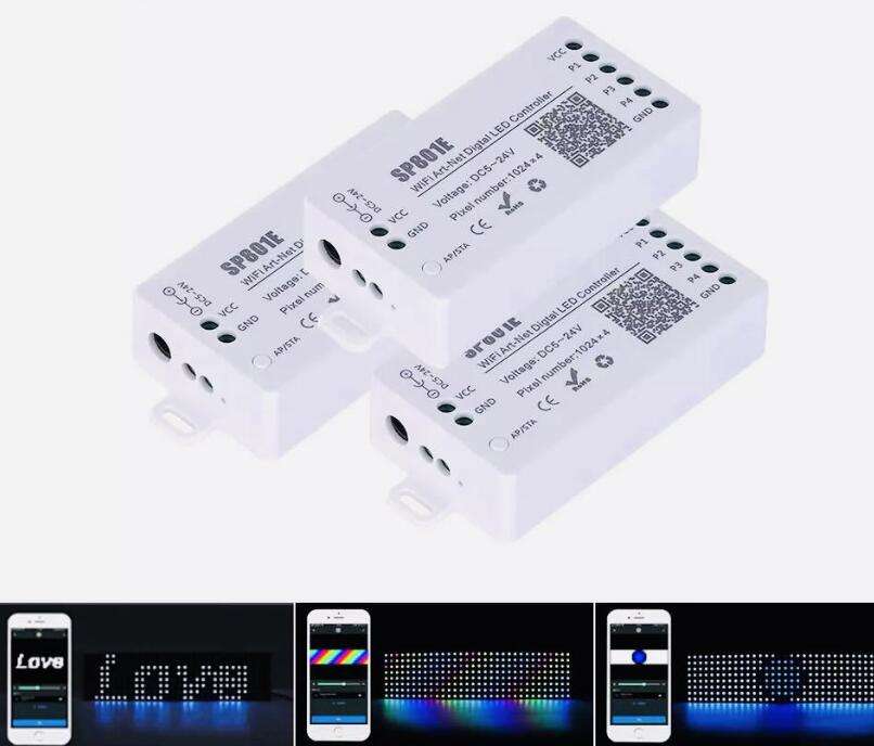 SP801E WiFi WS2811 WS2812B APP Control Digital Controller