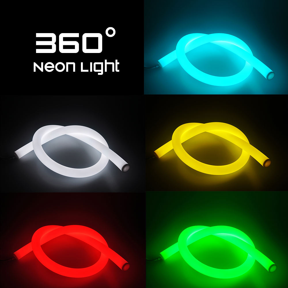 360 Degree Round LED Neon Strip Light 13mm 16mm 18mm 20mm 22mm 25mm 30mm 40mm